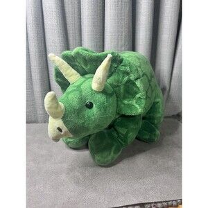 Walgreens Triceratops Dinosaur Green Plush Stuffed Animal Toy 20 Inch
